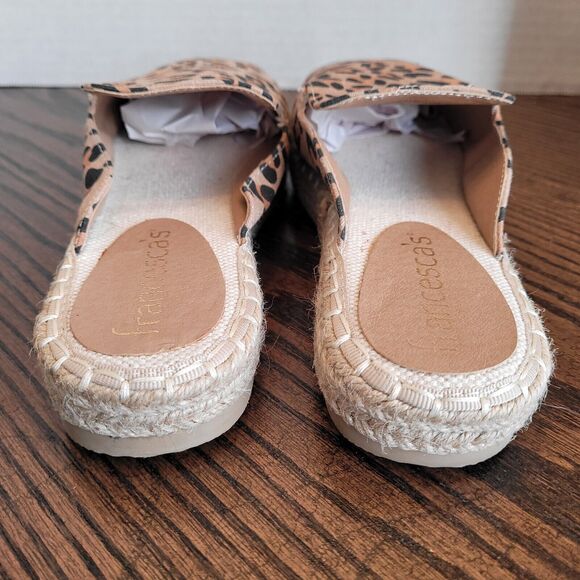 Francescas Espadrille shoe slip On Slide 8 Leopard - Picture 4 of 13